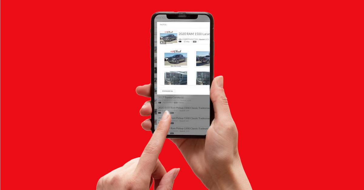 a picture of a vehicle detail page on a mobile device