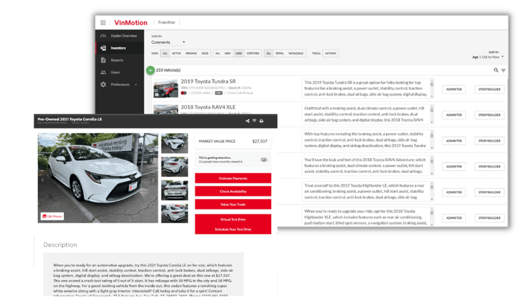 Engaging vehicle descriptions | dealer specialties