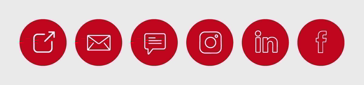Graphic illustration of media sharing icons on a landing page